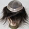 Toupee for Men's Hair pieces and Wigs Human Hair Durable Mono Lace With Npu Size 6x8 Inch 6''Length Color 2#