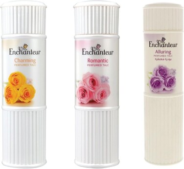 Perfumed Body Talcum Powder Charming, Romantic &amp; Alluring Scent (Pack of 3 X 200 g / 7.05 Oz)