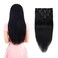 Real Clip in Hair Extensions Black 8 Pieces - Premium Womens Straight Double Weft Thick Remy Hair Extensions Clip in on Human Hair for Short Hair (14" / 14 inch, 1, 92 grams/3.3 Oz)