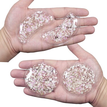 Gel Ice Pack Reusable Cooling Pads and Under Eye Patches, Hot &amp; Cold Eye Treatment Pack for Redness and Pain Relief