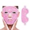 Face Eye Mask Ice Pack for Reducing Puffiness, Bags Under Eyes, Puffy Dark Circles, Migraine,Hot/Cold Pack with Soft Plush Backing (Pink-(1*Eye Mask+1*Face Mask))