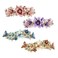 Lawie 4 Pack Fancy Delicate Floral Butterfly Leaf Jeweled Gems Rhinestone Glitter Sparkly Metal Hair Clips Snap Barrettes Grip Hairpins Clamp Thick Hair Ponytail Holder Bun Accessories for Women