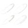 Lawie 4 Pack Rhinestone Pearl Glitter Sparkly Silver Metal Hair Clasps Slim Thin Skinny Hard Headbands Hair Loops Rings Cross Hairands Crown Tiara Holder Accessories for Women Girl