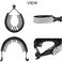 Lawie 4 Pack Very Big Rhinestone Gem Jeweled Glitter Sparkly Plastic Banana Round Hair Clips Jaw Claws Barrettes Grips Clamps Ponytail Bun Chignon Twist Holder Hair Up Fancy Accessories for Women Girl