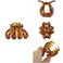 Lawie 6 Pack Tortoise Shell Leopard Black Brown Butterfly Octopus Plastic Hair Claw Clips Jaw Barrettes Grips Clamps Decorative Bun Chignon Hair Up Fancy Accessories for Women Girl Thin Thick Hair