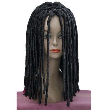 Lydell Twist Hair Crotchet Braids Wigs Synthetic Dreadlocks Braids Hair Wig (Black)