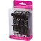 Cala Black croc hair clips 4 count, 4 Count