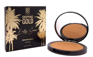 SOSU Endless Summer Matte Bronzing Powder! Face And Body Bronzer Powder! Highly Pigmented Compact Mini Bronzer! Suitable For Face &amp; Body! Choose From Illuminating Or Matte! (Matte)