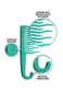 XO Curls Shower Detangling Comb - wide tooth comb with hook for easy hanging in shower, removes knots and tangles gently