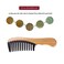 Exquisite Handmade Hair Comb Anti Static 100% Natural Green Sandalwood Buffalo Horn Comb Detangling Comb for Women,Men,Thick,Fine, Curly,Straight,Wavy Hair(Green Sandalwood Buffalo Horn Wide Tooth)