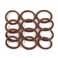 HOYOLS 1.6 Inch Large Soft Seamless Elastic Hair Ties, Stretch Nylon Fabric Ponytail Holders for Women Thick Heavy Curly Hair No Slip No Damage Scrunchies Headbands 50 Pcs (Sparkling Amber)
