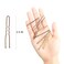 Hoyols U Shaped Hair Pins, Metal Curved Curly Waved Bun Clips Bobby Pins for Women Hair Accessories Decorative Girls Grips Hairstyle with Case, 100 Count 2.4 in (Brown)