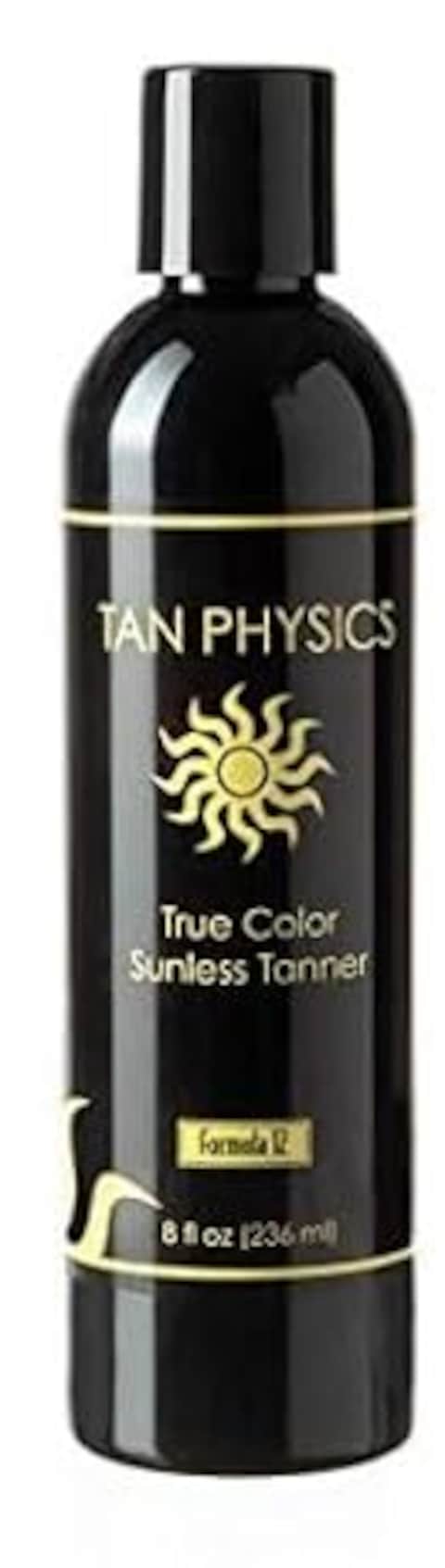 Tan Physics Sunless Tanner 8oz with Extender &amp; Makeup Bag &ndash; Self Tanning Lotion &ndash; Instant Tanning Lotion for Face &amp; Body &ndash; Natural Self Tanner for a Streak-Free, Long-Lasting Glow