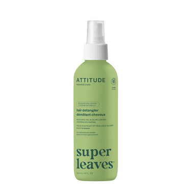 ATTITUDE Detangling Spray, EWG Verified, Plant-Based Ingredients, Dermatologically Tested, Vegan Hair Care, Olive Leaves, 8 Fl Oz