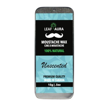 Moustache Wax 100% Natural (Unscented), Medium Hold - Made In Canada,Premium quality -15g
