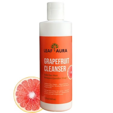 Grapefruit Cleanser- Daily Face Wash, Makeup Remover, Sulphate Free, Promotes Radiant, Glowing Skin With Natural Grapefruit Oil, Made In Canada, 210ml