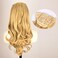 DIGUAN One Piece Clip in Hair Extensions Curly Curl Wave Full Head Long 24" 0.35lb 155g U part Synthetic Hairpiece For Women Natural Real Hair Piece (#Ginger Blonde)