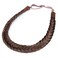 DIGUAN 4 strands Fishtail Synthetic Hair Braided Headband Classic Chunky Wide Plaited Braids Elastic Stretch Hairpiece Women Girl Beauty accessory, 61g/2.2oz(4-Copper Brown)