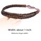 DIGUAN 4 strands Fishtail Synthetic Hair Braided Headband Classic Chunky Wide Plaited Braids Elastic Stretch Hairpiece Women Girl Beauty accessory, 61g/2.2oz(4-Copper Brown)