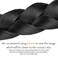 DIGUAN Synthetic Hair Braided Headband Classic Chunky Wide Plaited Braids Elastic Stretch Hairpiece Women Girl Beauty accessory, 55g aHairBeauty (Natural Black)