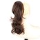 DIGUAN 13 Inches Ombre Claw Clip In Wavy Loose curly Synthetic Wrap Around Ponytail Extensions Short Pony Tail Clip In Extensions for Women Girl 4oz/115g (Medium Brown)