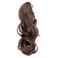 DIGUAN 13 Inches Ombre Claw Clip In Wavy Loose curly Synthetic Wrap Around Ponytail Extensions Short Pony Tail Clip In Extensions for Women Girl 4oz/115g (Medium Brown)