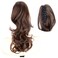 DIGUAN 13 Inches Ombre Claw Clip In Wavy Loose curly Synthetic Wrap Around Ponytail Extensions Short Pony Tail Clip In Extensions for Women Girl 4oz/115g (Medium Brown)