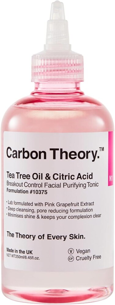 Carbon Theory   Tea Tree Oil &amp; Citric Facial Tonic   with Pink Grapefruit   250ml