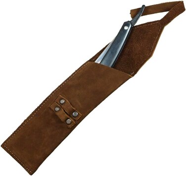 Hide &amp; Drink Rustic Leather Straight Razor Case Handmade (Swayze Suede)
