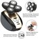 Men's Electric Bald Razor, 5 in 1 Bald Men's Head Shaver, IPX7 Waterproof Shaver Heads, Nose Hair Sideburn Trimmer, USB Rechargeable Bald Head Razor
