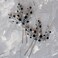 Kercisbeauty Handmade Wedding Hair Pins with Black Crystal Beads Rhinestones for Brides Bridal Hair Piece Prom Women Hair Accessories 2pcs