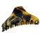 French Amie Thin and Narrow Captain Small Handmade Hair Claw with Inside Teeth and Covered Spring in Silver Shell Leopard Celluloid Jaw Hair Claw Clip Clamp Clutcher (Caramel)