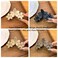 Luxury Matte Flower Hair Claw Clips - Non-Slip Jaw Clamps for Women, 4-Piece Brown Series Hair Accessories