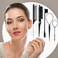 5Pcs Slick Hair Brush Set with 2Pcs Topsy Hair Tail Tool 1Pcs Bristle Teasing Hair Brushes 1Pcs Edge Brush 1Pcs Rat Tail Comb Woman,Girls,Hair Flyaways Styling,Edge&amp;Back Combing biack