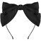 Bow Headband Cute Large Big Bow Hair Bands for Women Girls Soft Elastic Solid Satin Black Knot Plain Hair Hoop Wide Fashion Hair Accessory Non Slip Thick Thin Adult Headdress with Double Bowknot