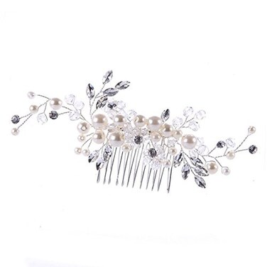 Urberry Bridal Flower Side Hair Clips Pearl Bridal Headpiece Wedding Accessories