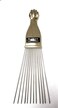 Gold handle pick comb long