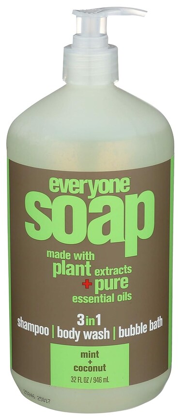 EO Products Natural Everyone Hand Soap Liquid, Mint and Coconut, 32 Ounce