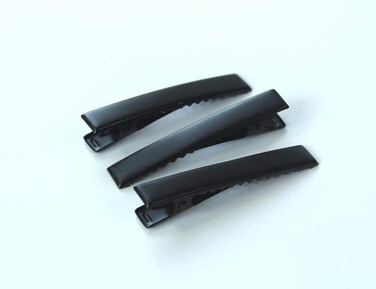 ALL in ONE Hair Clip for DIY (46MM Black Flat Alligator Clips)