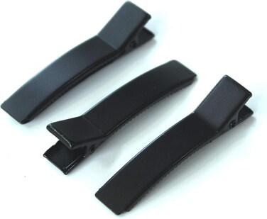 ALL in ONE 25pcs Hair Clip for DIY 50MM Black Alligator Clips with Double Pronge