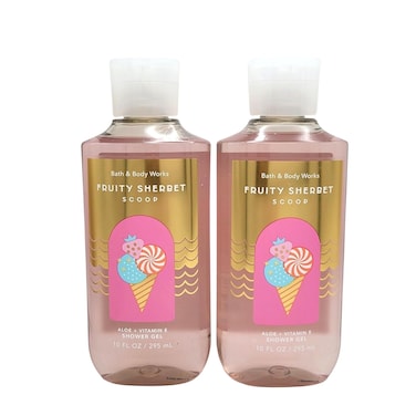 Bath &amp; Body Works Shower Gel Gift Set 10oz Each Pack of 2 (Fruity Sherbet Scoop)
