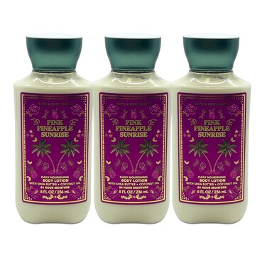 Bath &amp; Body Works Pink Pineapple Sunrise Body Lotion 8oz - Lot of 3