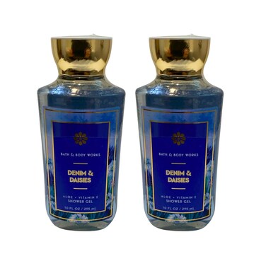 Bath &amp; Body Works Shower Gel, Set of 2 Bottles, Each Bottle 10oz (Denim Daisies)