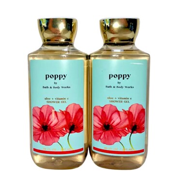 Bath &amp; Body Works Shower Gel, Set of 2 Bottles, Each Bottle 10oz (Poppy)