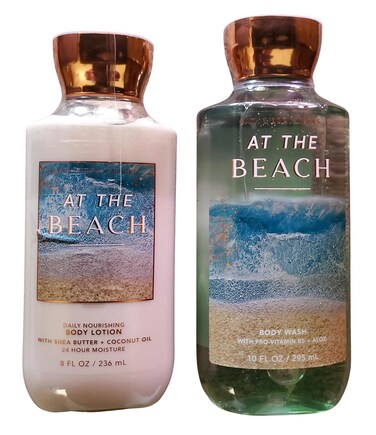 Bath &amp; Body Works At The Beach Body Lotion and Body Gel Wash 2 Piece Set