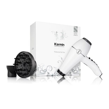 KARMIN Salon Series Professional Ionic Hair Dryer, Positive Negative Ion, Ceramic Blow Dryer, Lightweight, Fast Dry, 2 Speed 3 Heat Settings, 1800 Watt, with Ionic Tourmaline Concentrator, Diffuser