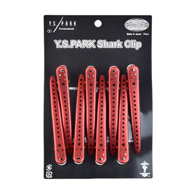 YS Park Shark Clips - Red Metal 8pcs