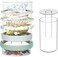 Kamehame Headband and Scrunchie Holder, Bottom Can Place Small Hair Accessories, Clear Acrylic Organizer for Hair Accessories, Hair Clips, Hair Ties, Bows, Pins and More