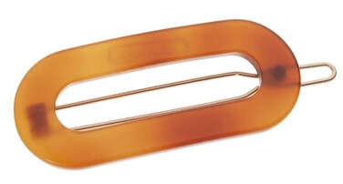 France Luxe Mini Oval Tige Boule Barrette, Tortoise