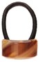 France Luxe Rectangle Ponytail Holder - Caramel Horn